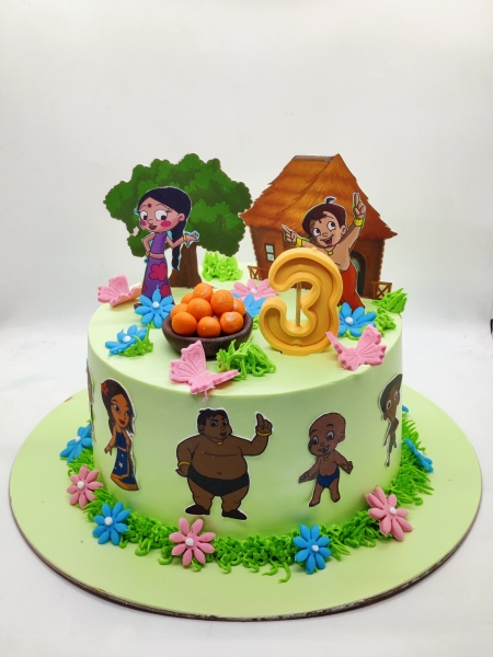 Chota Bheem Super hero cake - Decorated Cake by Sugar and - CakesDecor-sonthuy.vn